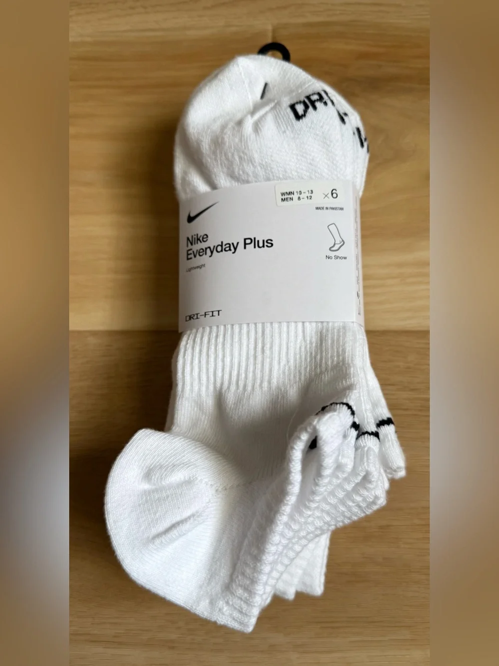 Nike Everyday Plus Cushioned Training No-Show Socks (6 Pairs) - SX6900-100 - NWT